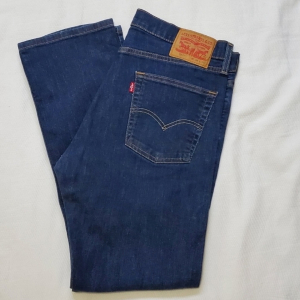 Levi's 513 Slim Straight Jeans Mens 34 Waist - Picture 3 of 8